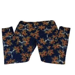 Lularoe Hummingbird & HibiscusTC Tall And Curvy Leggings Retired